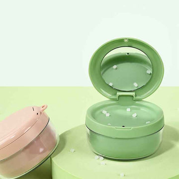 Compact Retainer Case - Mirror | Draining Tray - Pines