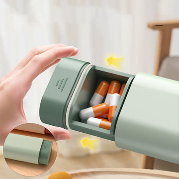 Sliding 3-Compartment Pill Organizer – Travel Case | PINES