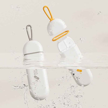 Capsule Shape Portable Pill Organizer–Vitamin Travel Storage Case|PINES