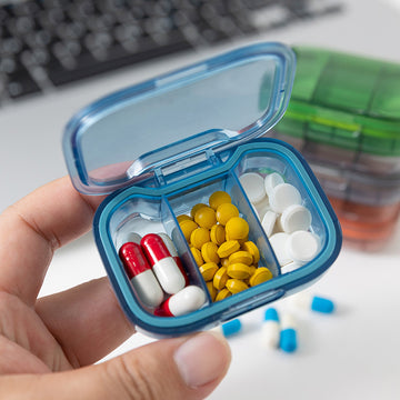 Mini 3-Compartment Pill Organizer – Portable Weekly Travel Case | PINES