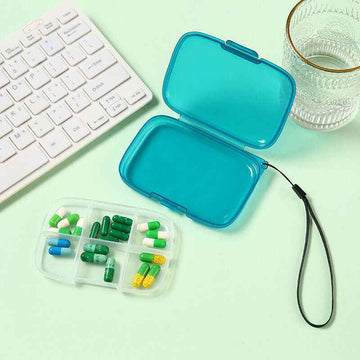 Pill Box Organizer - 6 Compartments | Portable - Pines