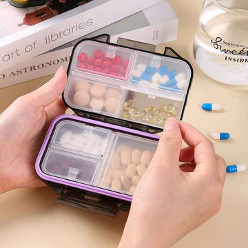 Waterproof Pill Organizer with Compartments - Pines