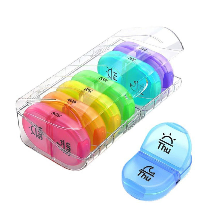7-Day AM PM Pill Box with Layered Storage – Pines