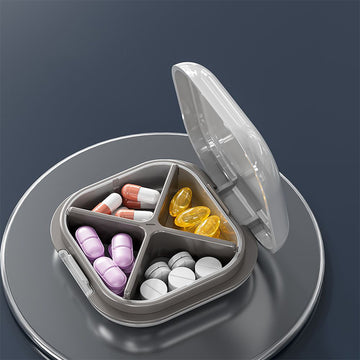 4-Compartment Mini Pill Organizer – Travel Case | PINES