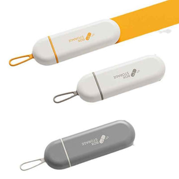 Capsule Shape Portable Pill Organizer–Vitamin Travel Storage Case|PINES