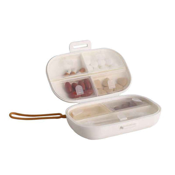 7-Compartment Portable Pill Organizer with Divider – Travel Mini Medicine Case