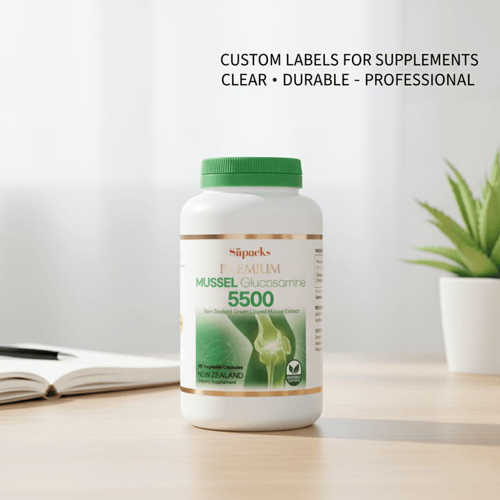 Dietary Supplement Bottle Label Printing - Custom - PINES