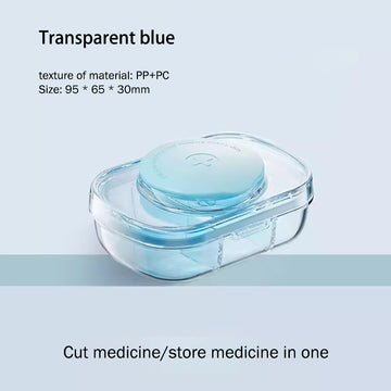 Large Capacity Pill Box with Cutter – Travel Organizer | PINES