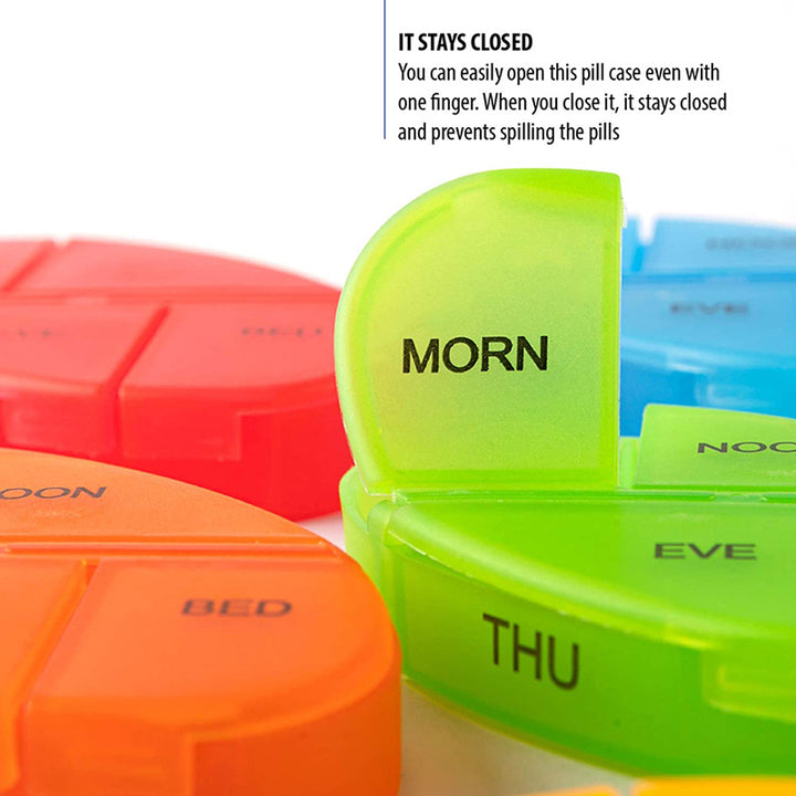 7 Day Pill Organizer 4 Times a Day - Drawer Style | Pines