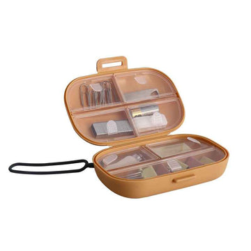 7-Compartment Portable Pill Organizer with Divider – Travel Mini Medicine Case