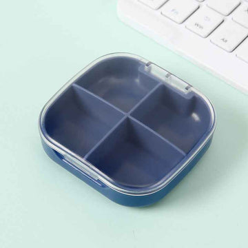 Compact Travel Pill Box – 4-Grid | Portable - Pines