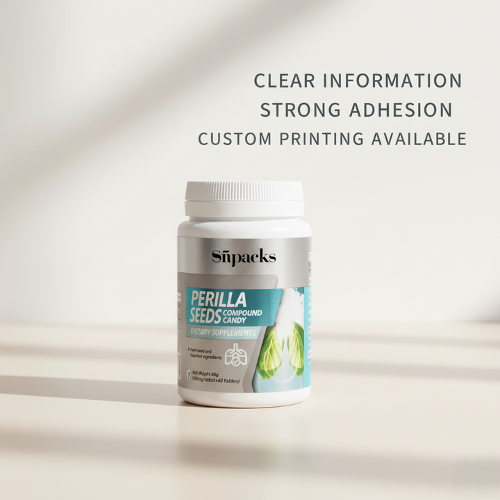 Dietary Supplement Bottle Labels - Clear Info | Custom - Pines