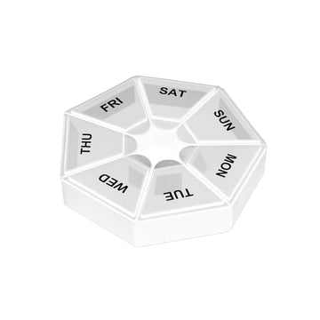 Compact Weekly Pill Box White