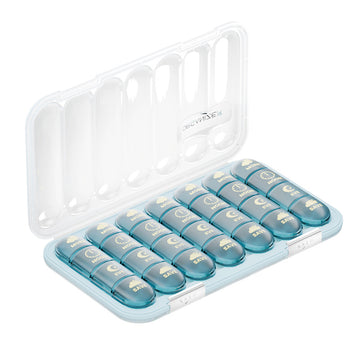 Pill Organizer Blue - 28 Compartment