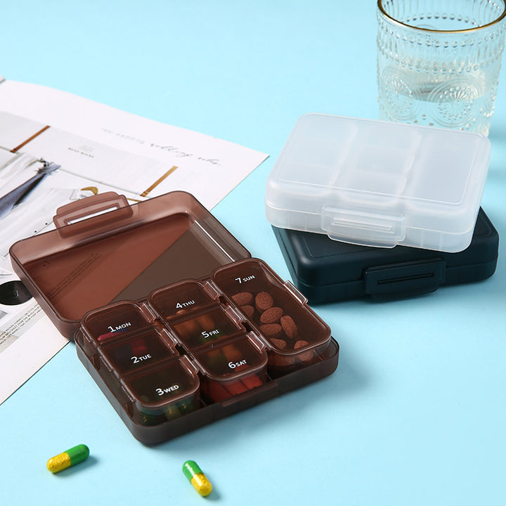 Weekly Pill Box - Food-Grade Safe & Travel-Friendly - Pines