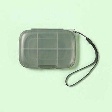 6 Compartments Pill Box Organizer -  Gray