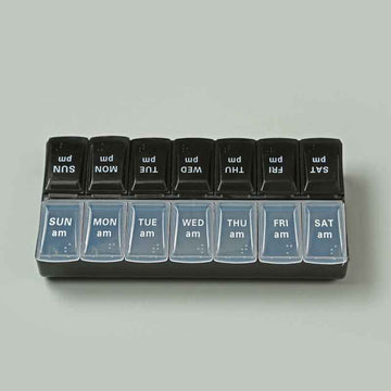 Pill Box with Compartments - Am Pm | Rounded Corners - Pines