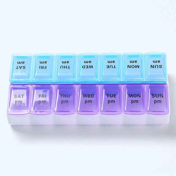 Pill Box with Compartments - Am Pm | Rounded Corners - Pines