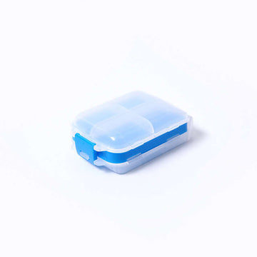 8-Compartment Medicine Box Organiser - Transparent and Blue