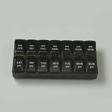 Pill Box with Compartments - Am Pm | Rounded Corners - Pines