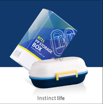 Large-Capacity ABS Pill Organizer | Stackable Waterproof Case – Pines