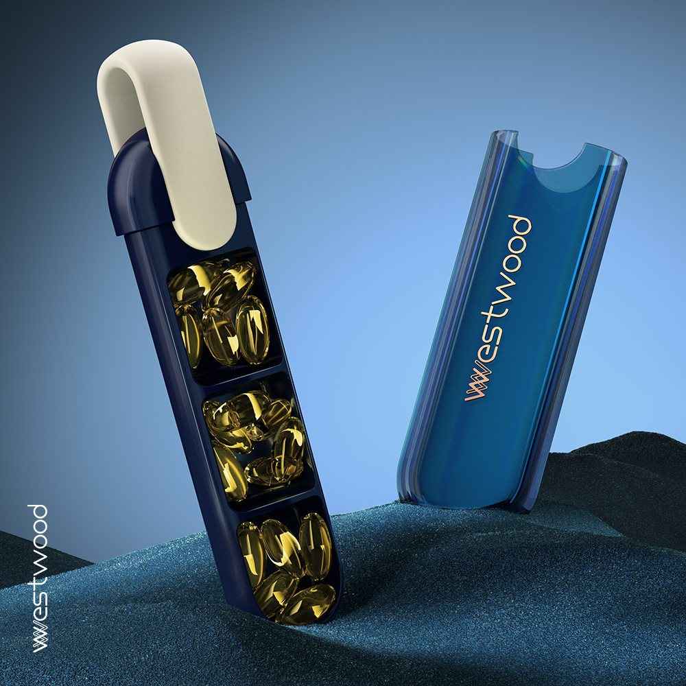 Custom Portable Waterproof Mini Pill Box for Medicine & Vitamins | PINES