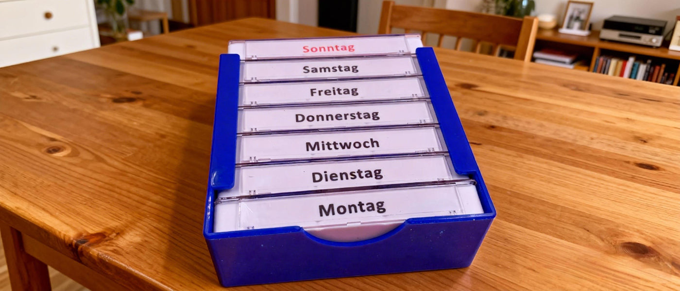 Pill Box with Compartments – Weekly | Drawer - Pines